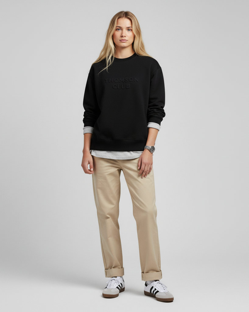 The Logo Box Sweat - Black.