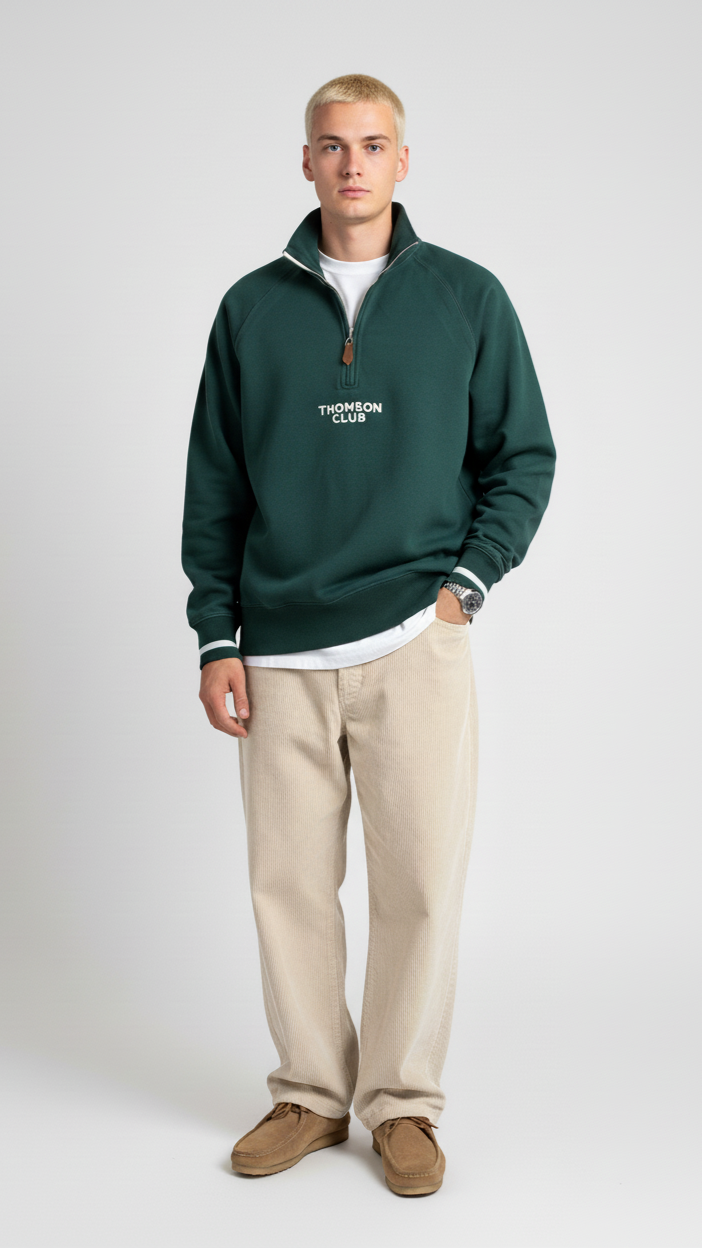 The TC Quarter-Zip - Green