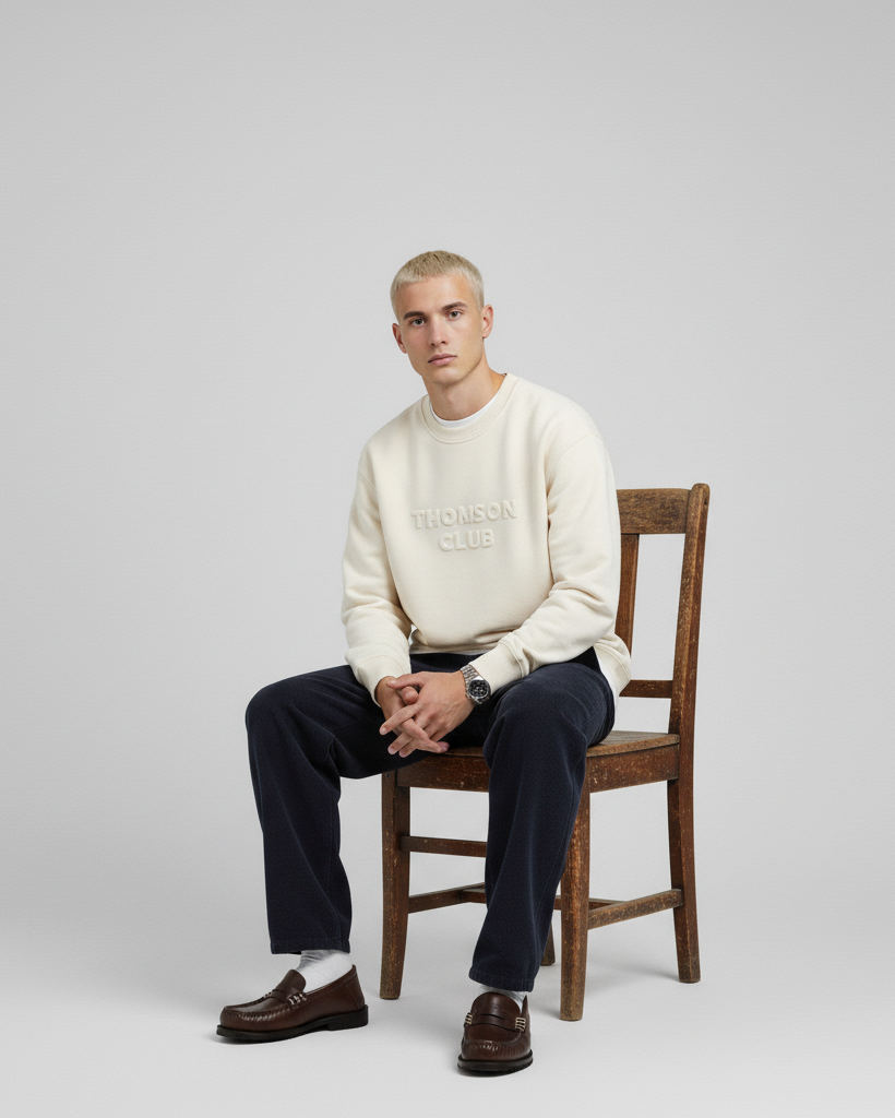 The Logo Box Sweat - Ivory