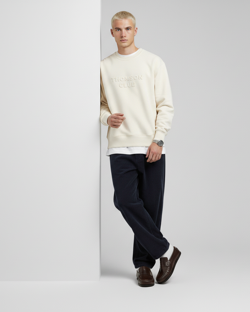 The Logo Box Sweat - Ivory