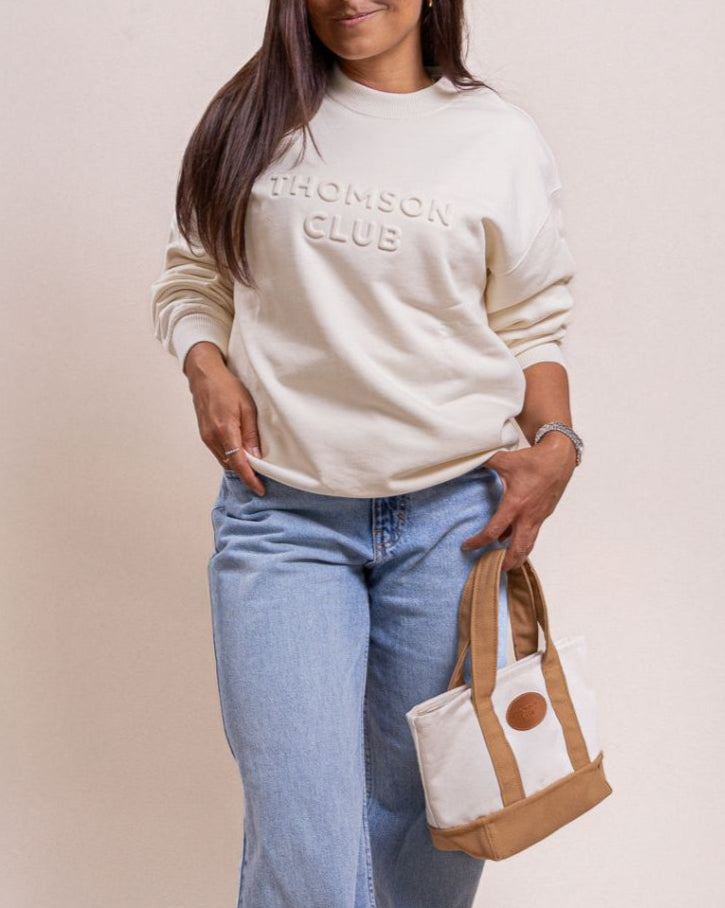 The Logo Box Sweat - Ivory.