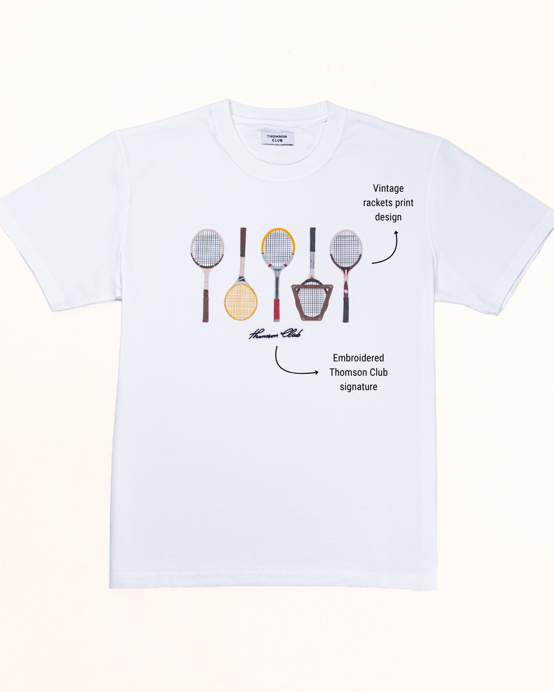 The Vintage Rackets T-Shirt - White