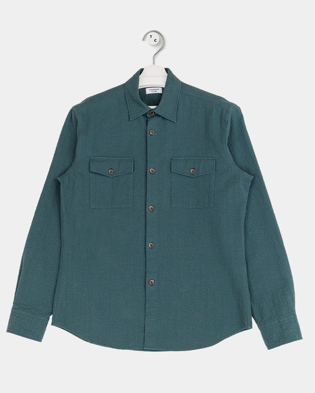 The Seersucker Overshirt - Green