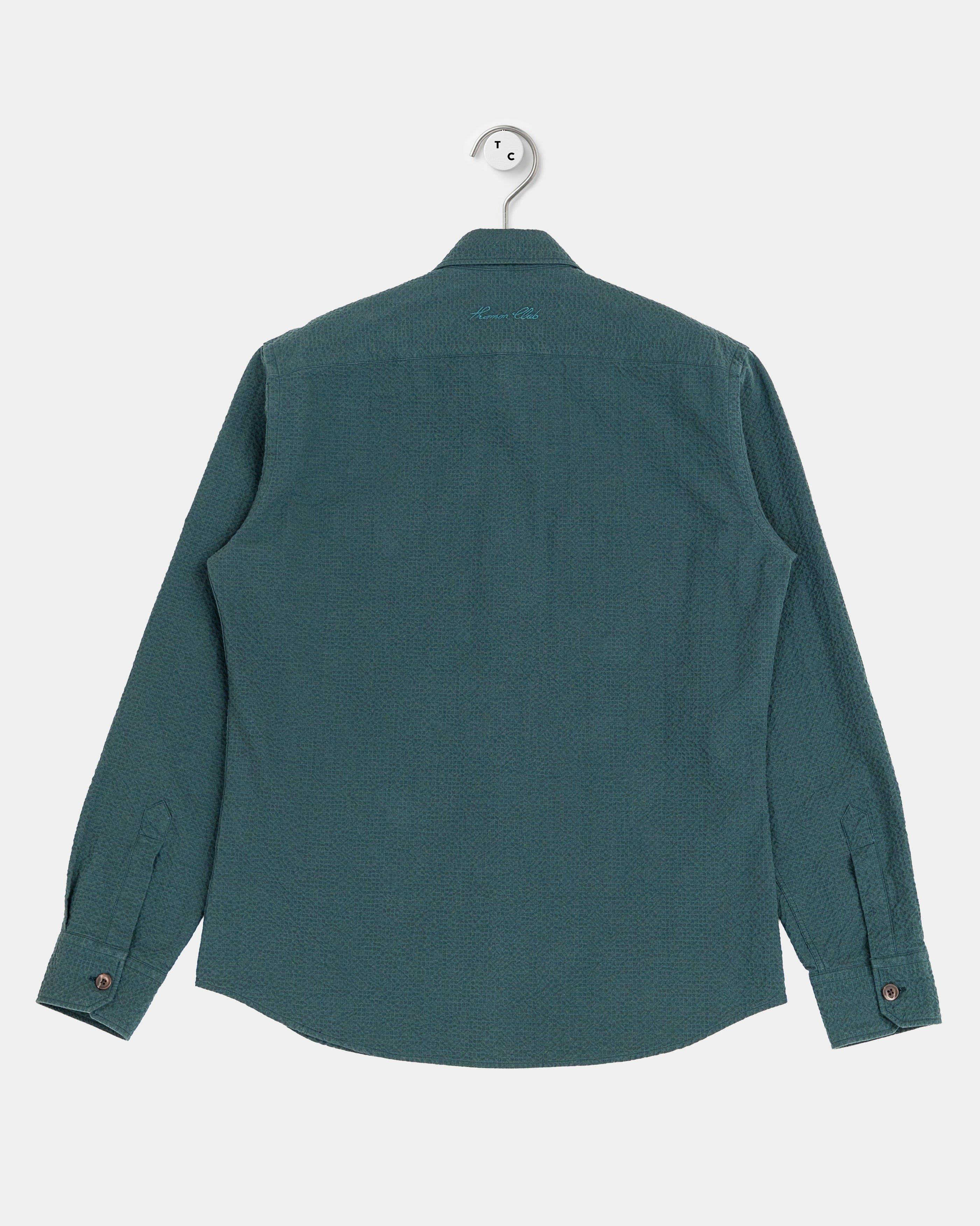 The Seersucker Overshirt - Green