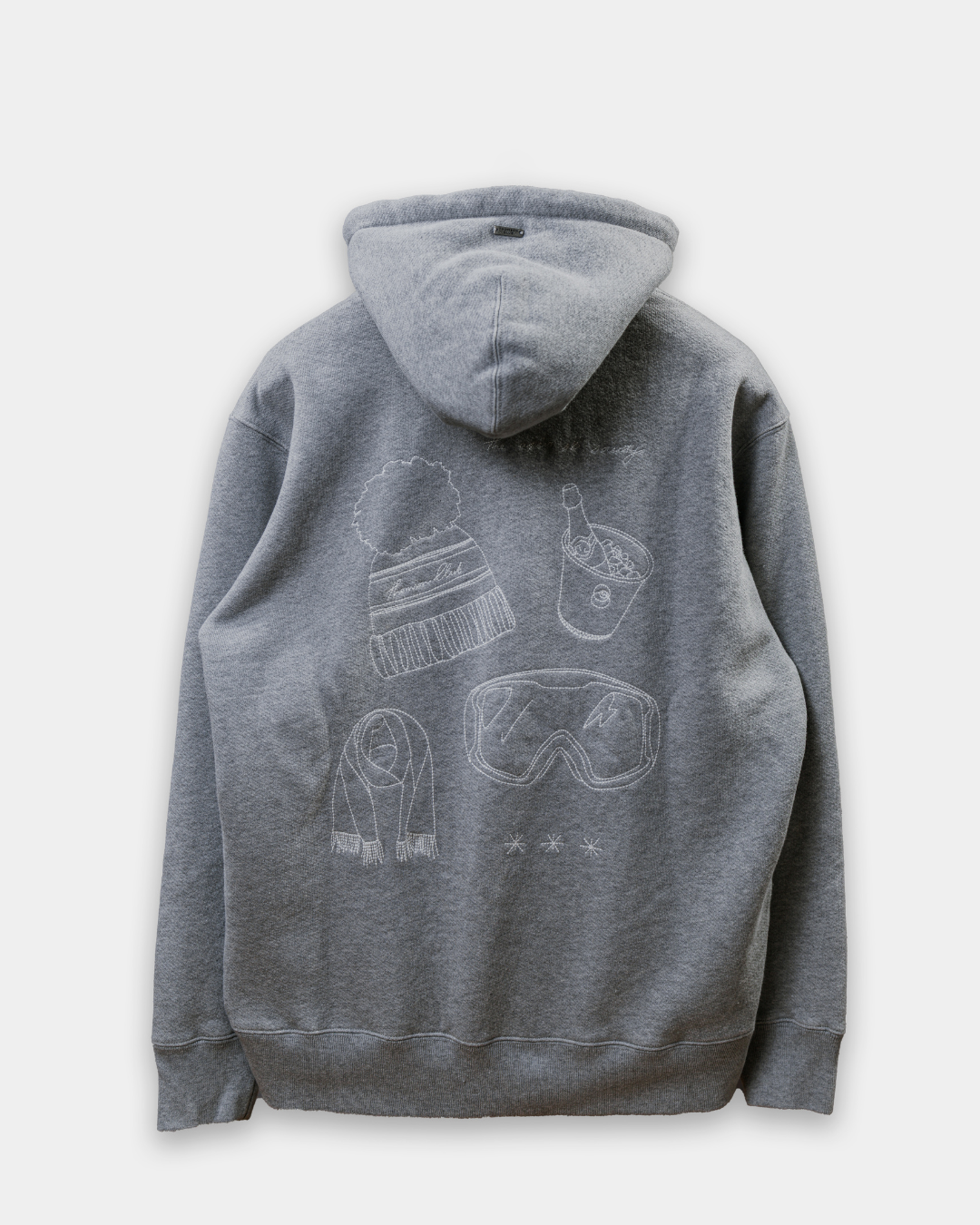 The Après Ski Society Hoodie - Grey Marl.