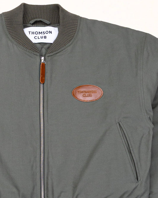 Chaqueta Bomber Cropped Caqui