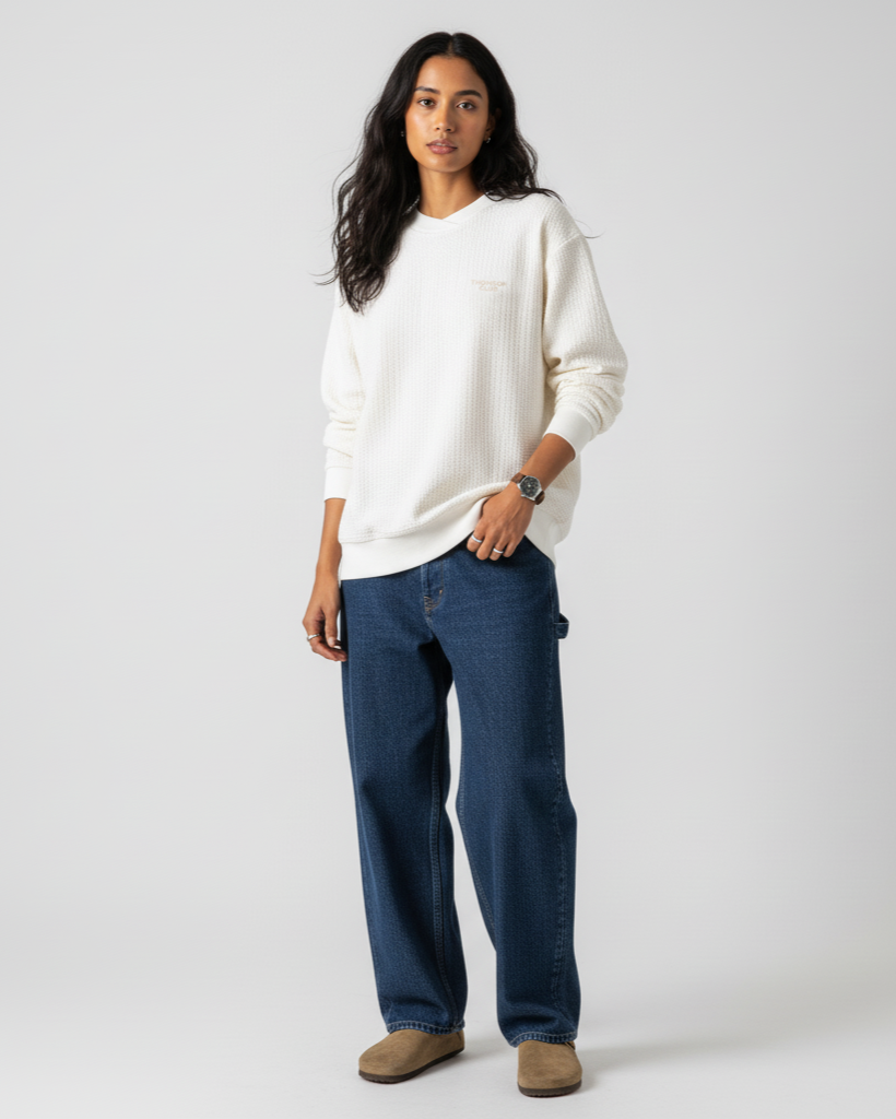 The Seersucker Sweat – Ivory.