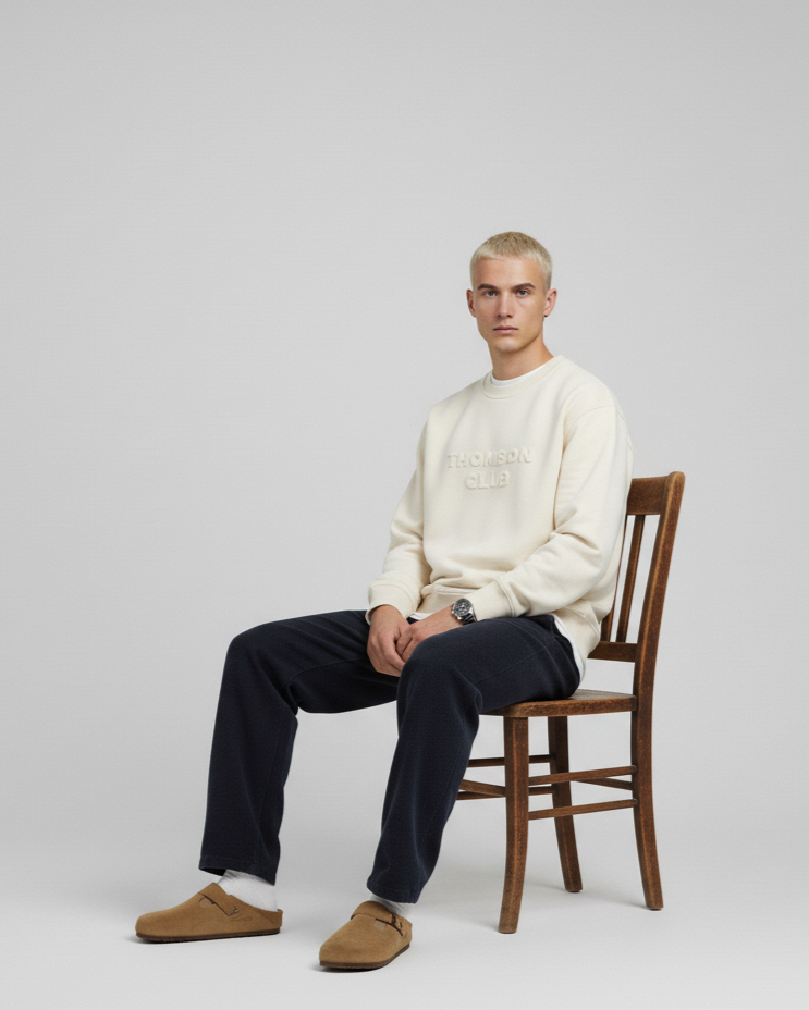 The Logo Box Sweat - Ivory
