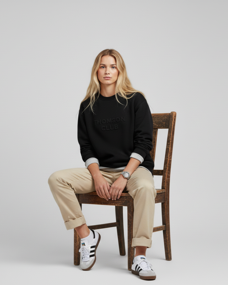 The Logo Box Sweat - Black.