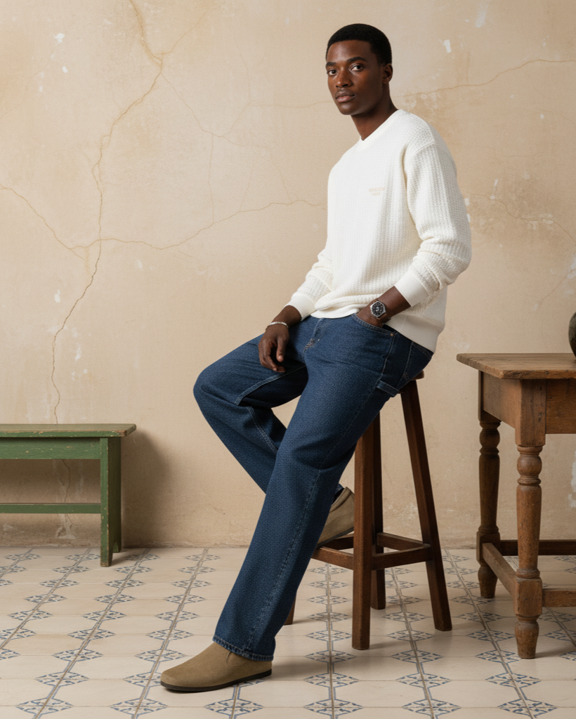 The Seersucker Sweat – Ivory