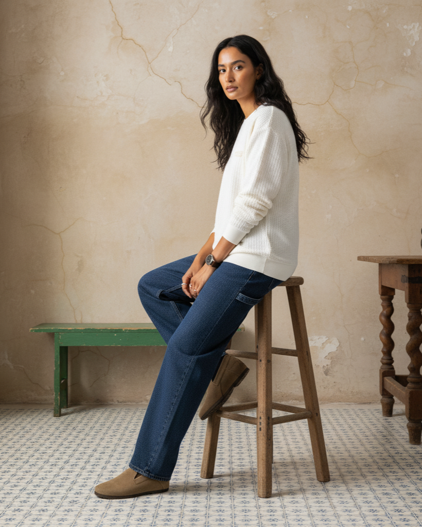 The Seersucker Sweat – Ivory.