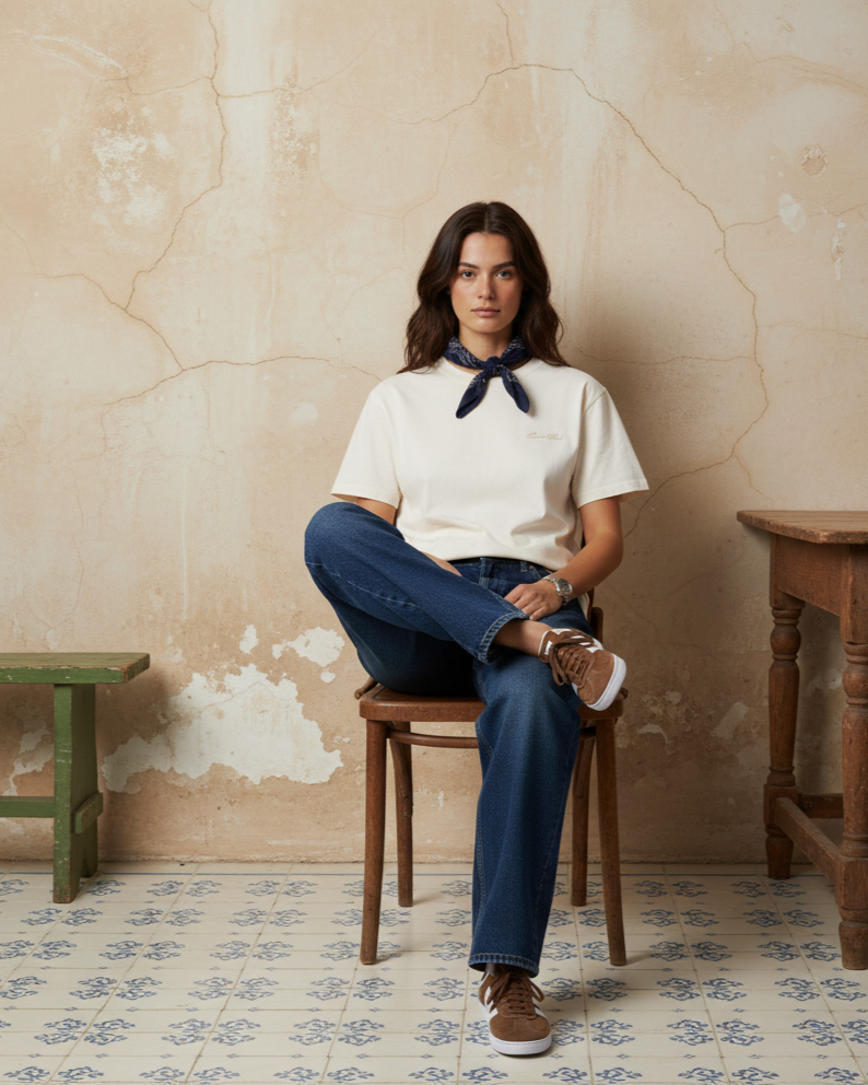 The Signature T-Shirt - Ivory.