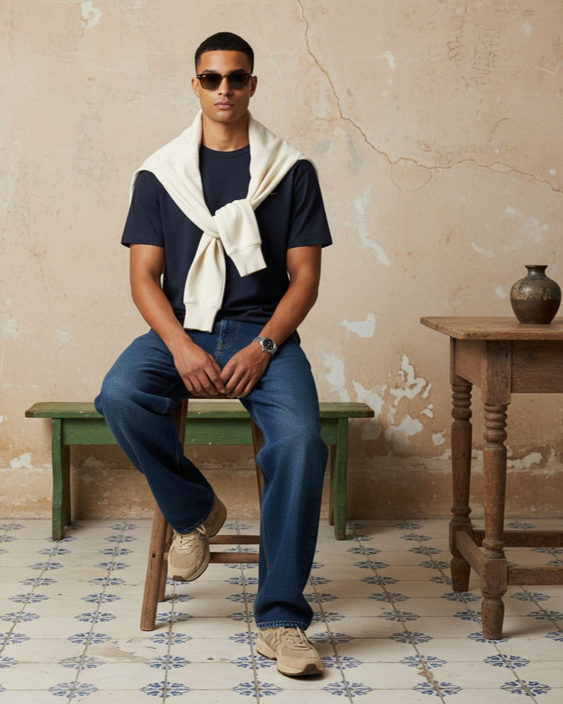The Signature T-Shirt - Blue Navy