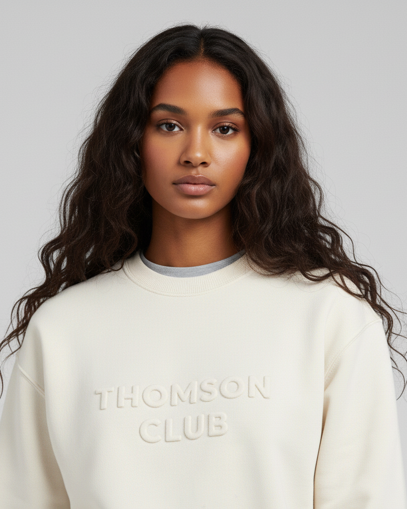 The Logo Box Sweat - Ivory.