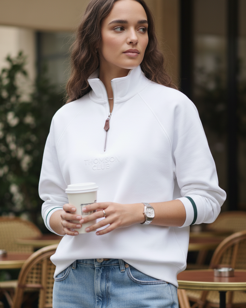 The TC Quarter-Zip - Off-White.