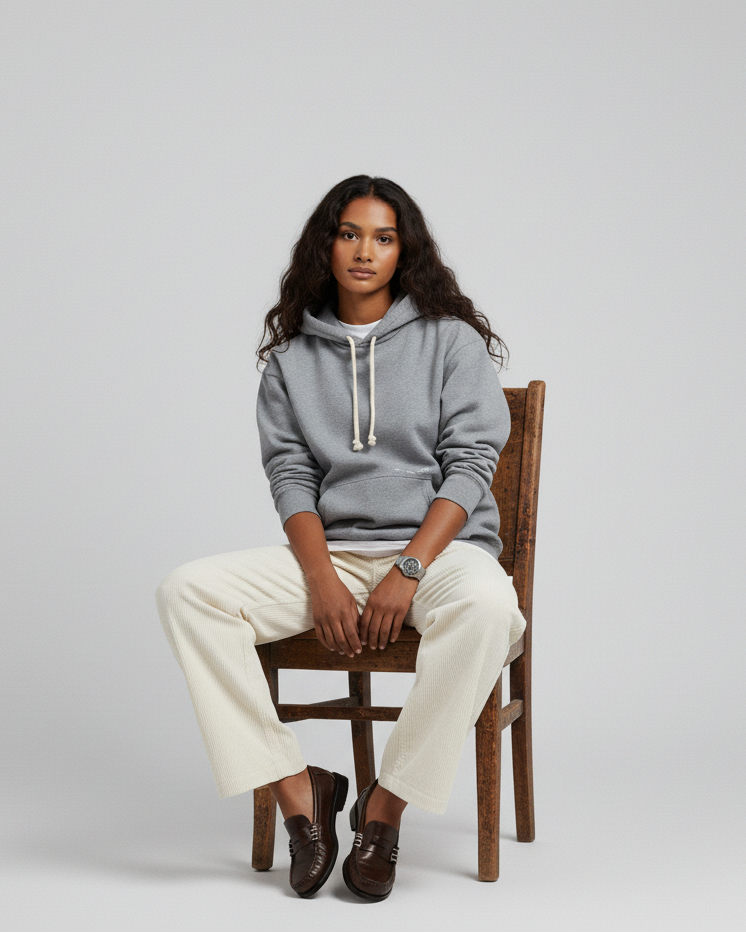 The Après Ski Society Hoodie - Grey Marl.