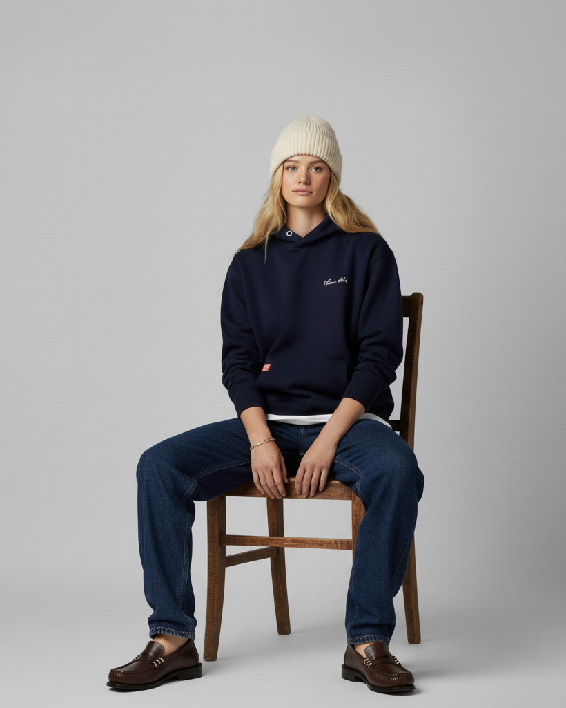 The Signature Hoodie - Blue Navy.