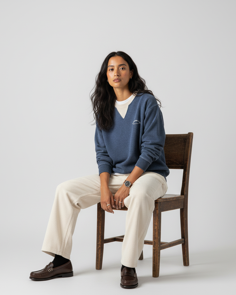 The "Je ne sais quoi" Sweat - Blue Marl.