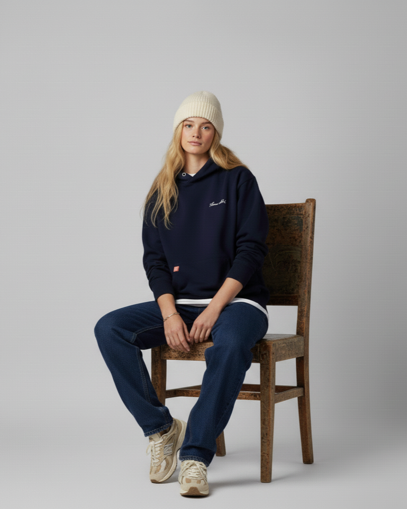 The Heavy Signature Hoodie - Blue Navy.