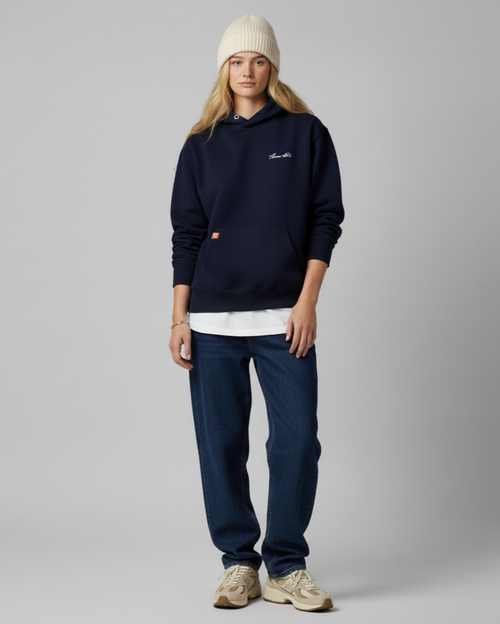 The Heavy Signature Hoodie - Blue Navy.
