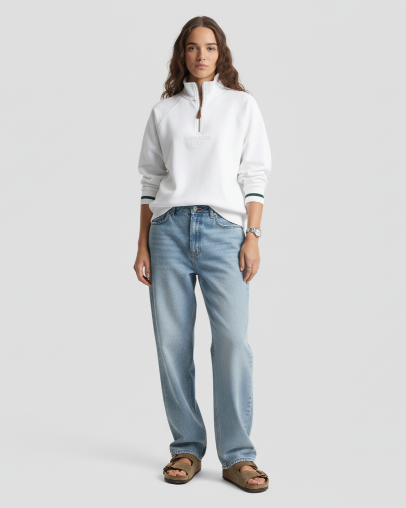 The TC Quarter-Zip - Off-White.