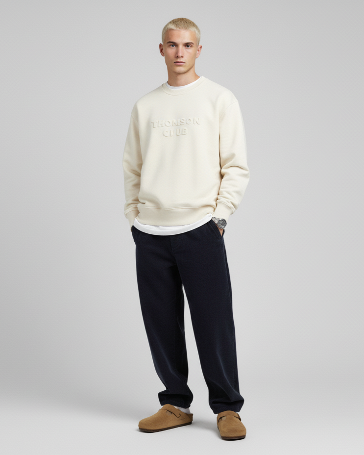 The Logo Box Sweat - Ivory