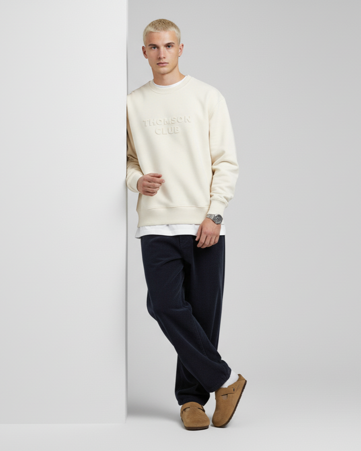 The Logo Box Sweat - Ivory