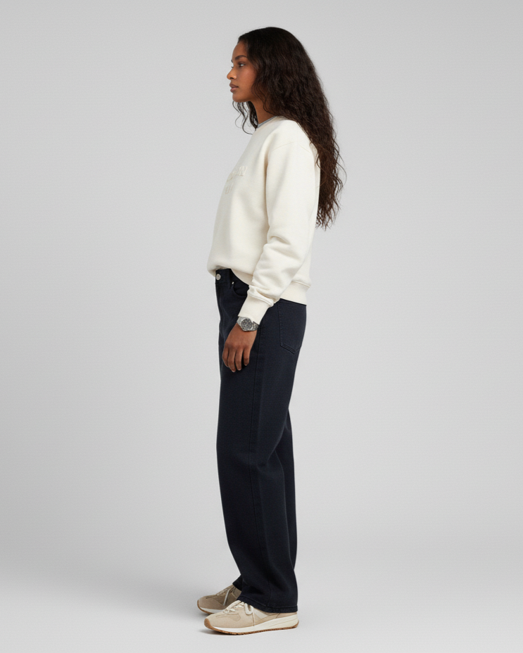 The Logo Box Sweat - Ivory.