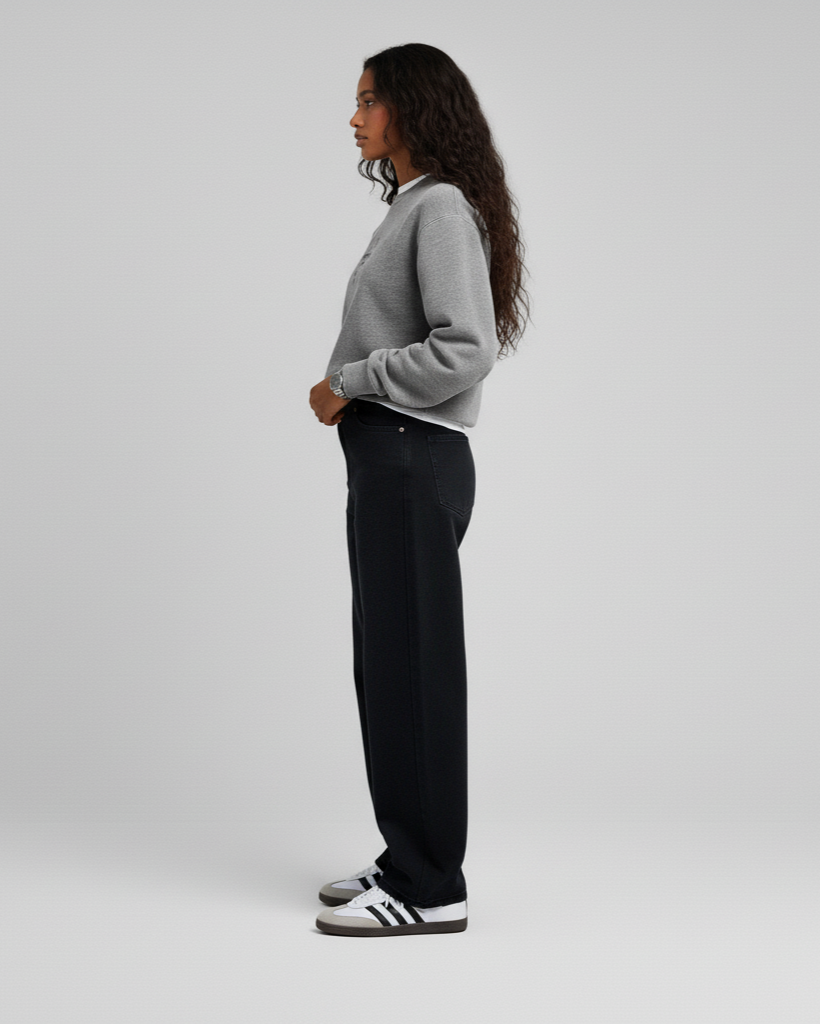 Velvet Sweatshirt Grey