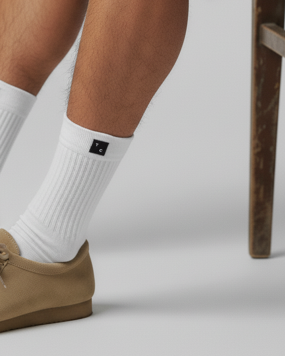 The TC Socks - White