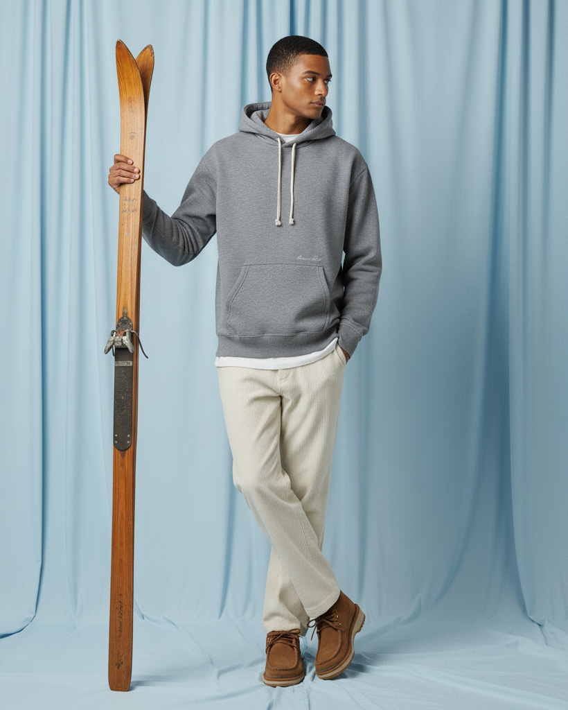 The Après Ski Society Hoodie - Grey Marl