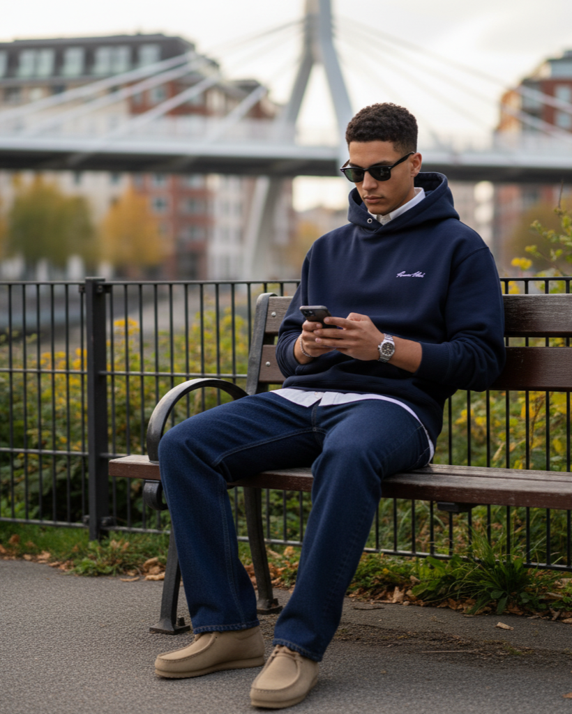 The Heavy Signature Hoodie - Blue Navy