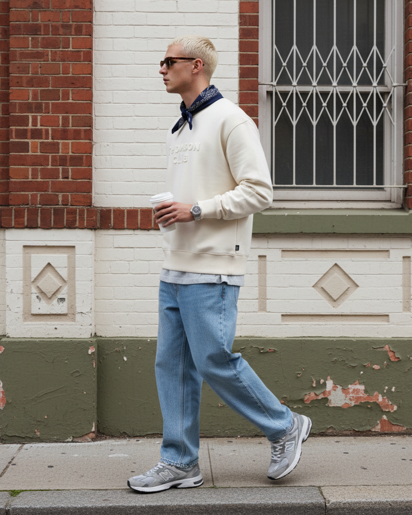 The Logo Box Sweat - Ivory