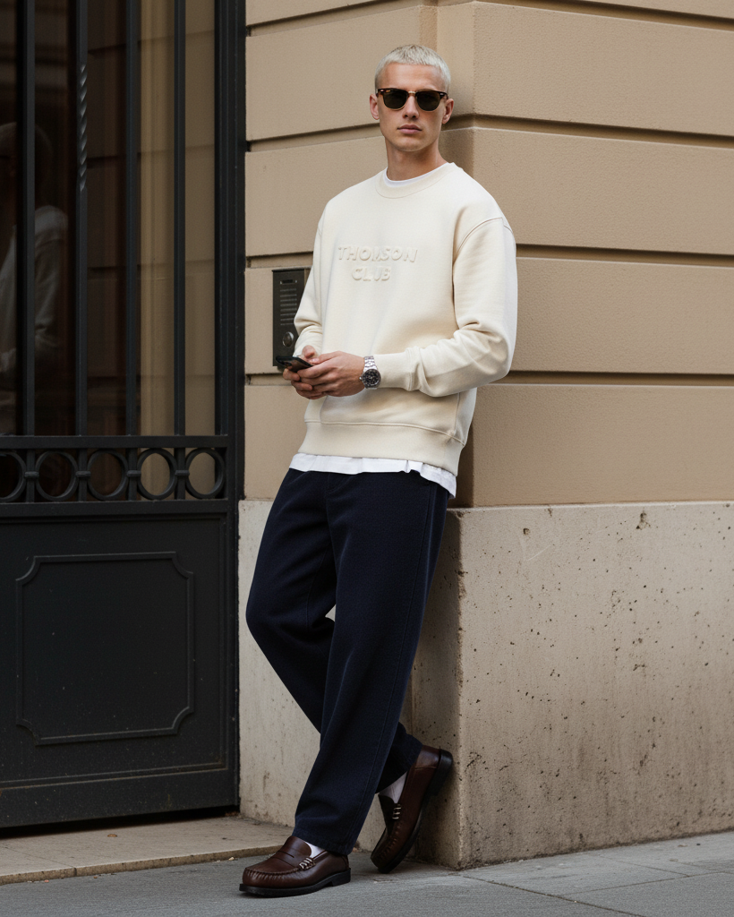 The Logo Box Sweat - Ivory