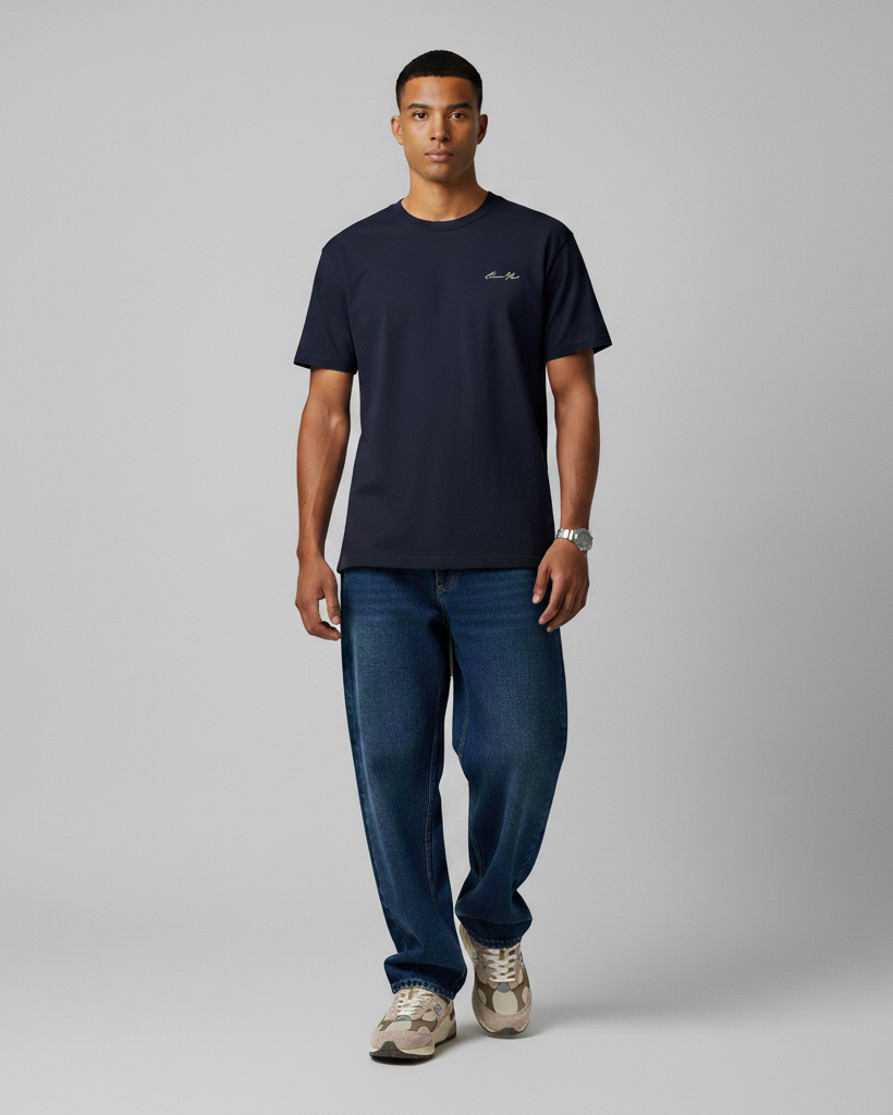 The Signature T-Shirt - Blue Navy