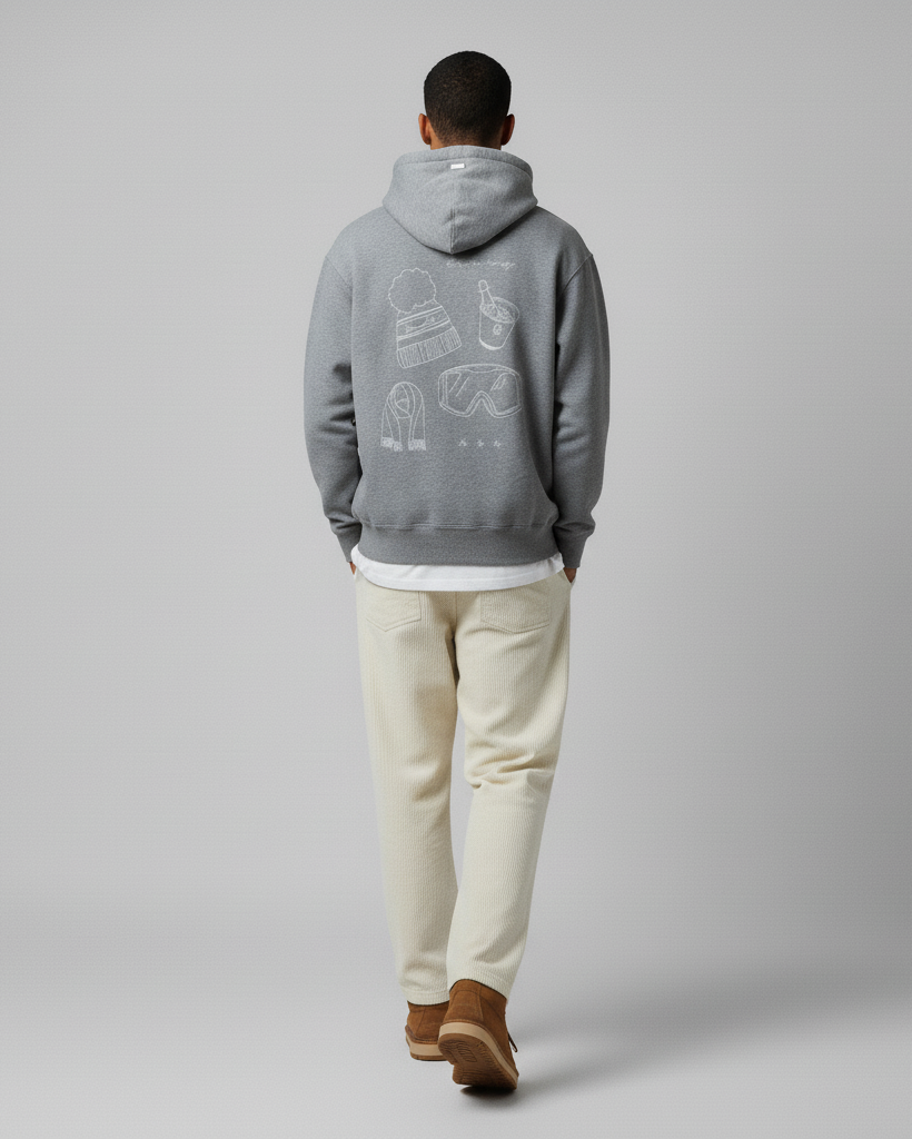 The Après Ski Society Hoodie - Grey Marl