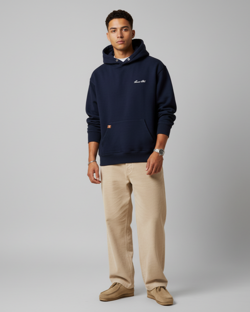 The Heavy Signature Hoodie - Blue Navy