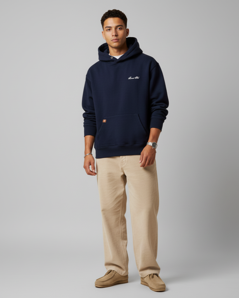 The Heavy Signature Hoodie - Blue Navy