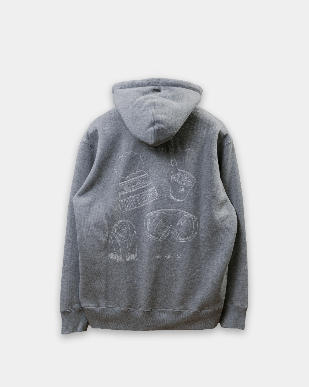 The Après Ski Society Hoodie - Grey Marl.