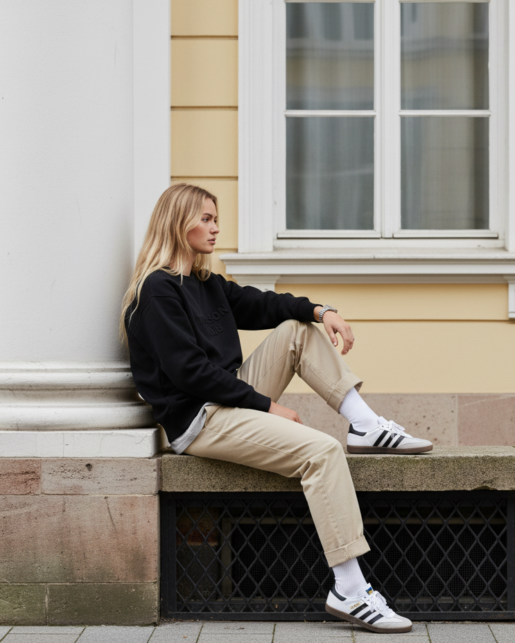 The Logo Box Sweat - Black.
