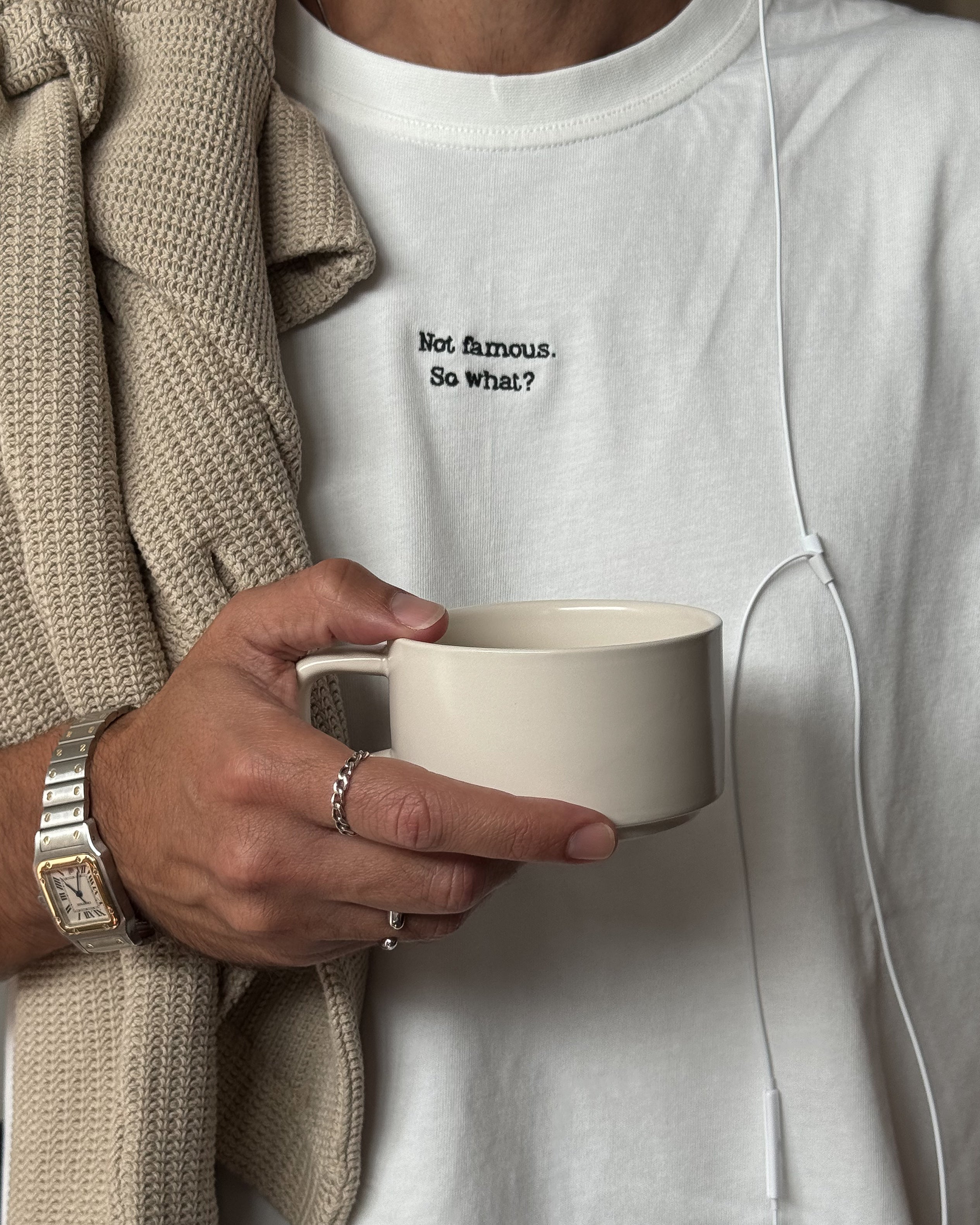 The "Not famous. So what?" T-shirt - Off-White