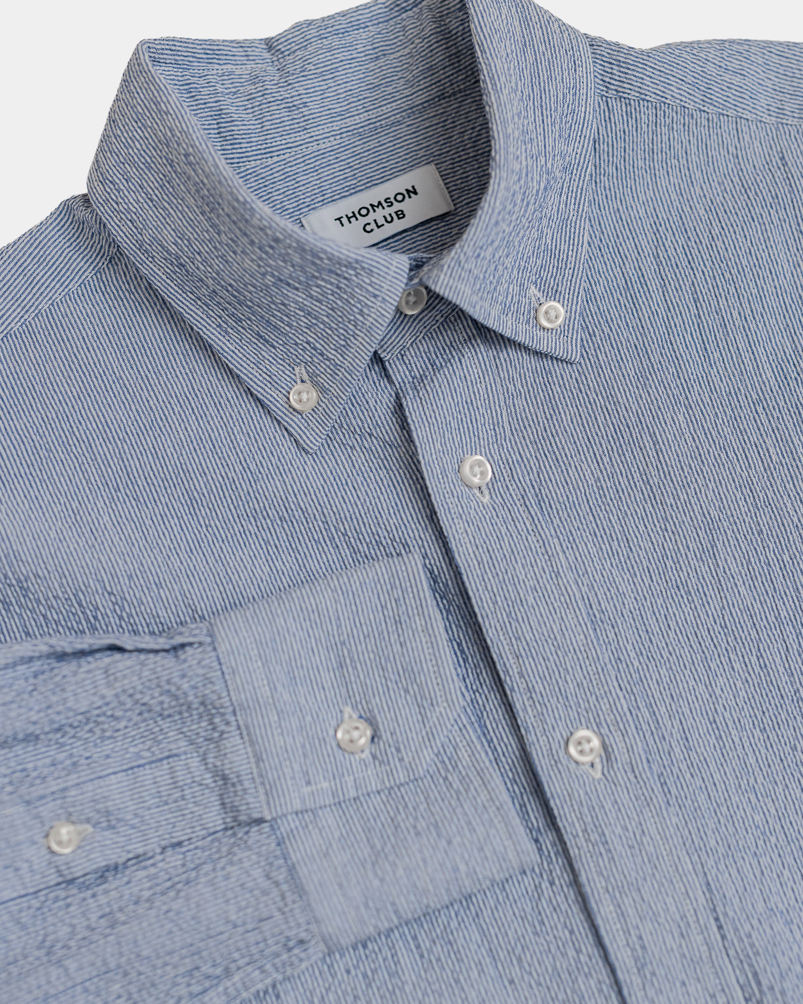 The Seersucker Shirt - Blue Stripes