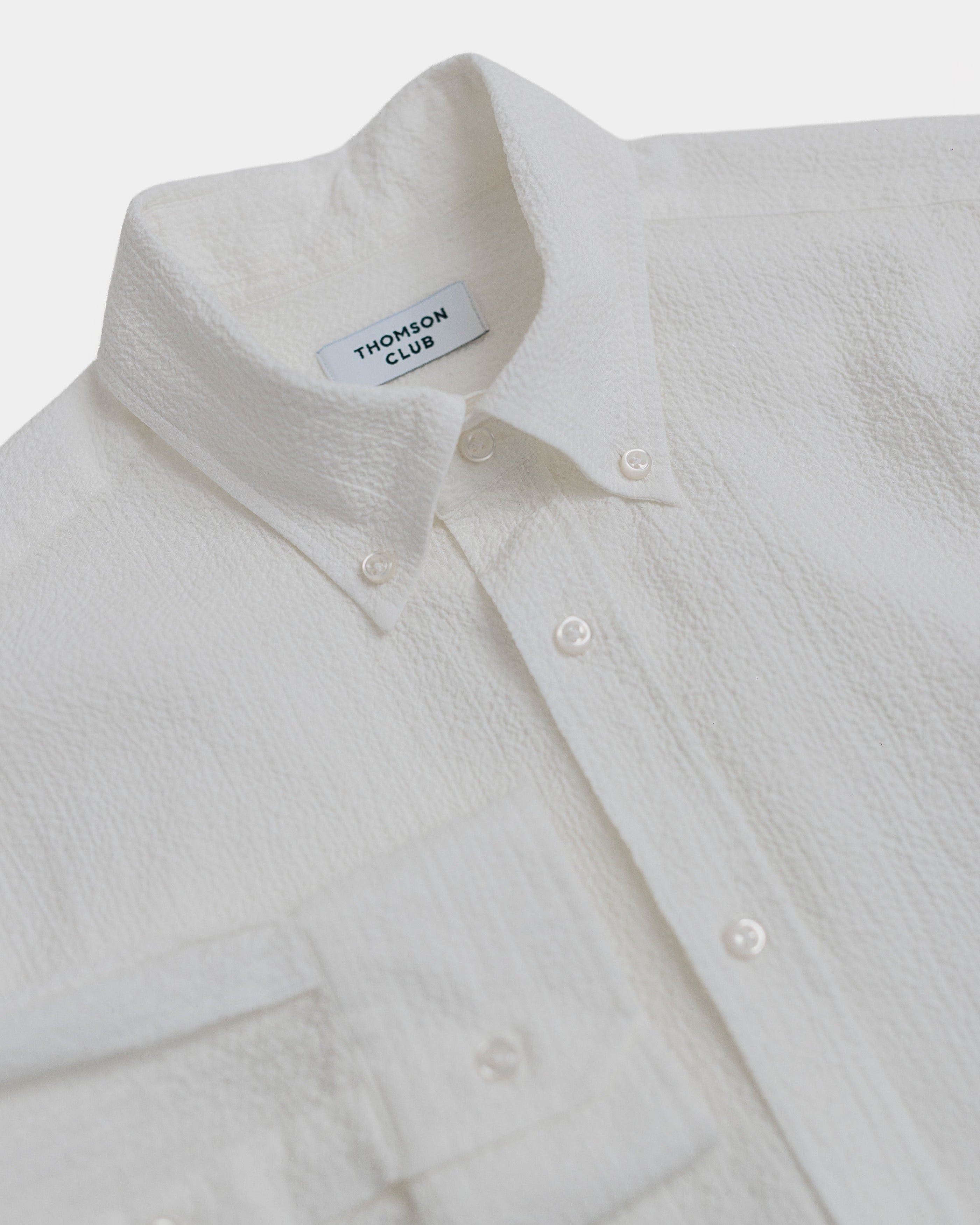 The Seersucker Shirt - White