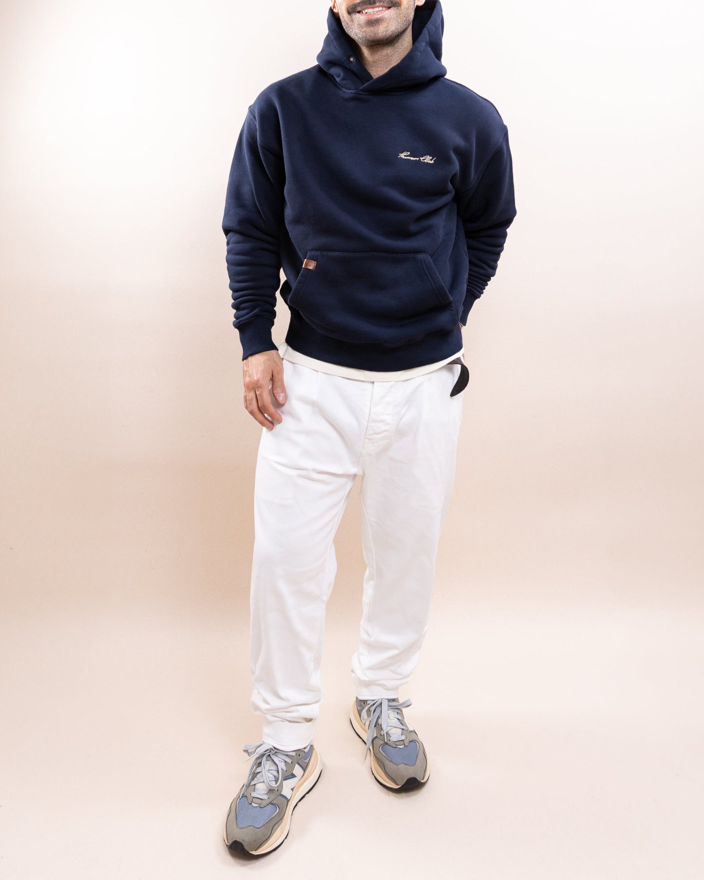 Hoodie Firma Pesado Azul Marino