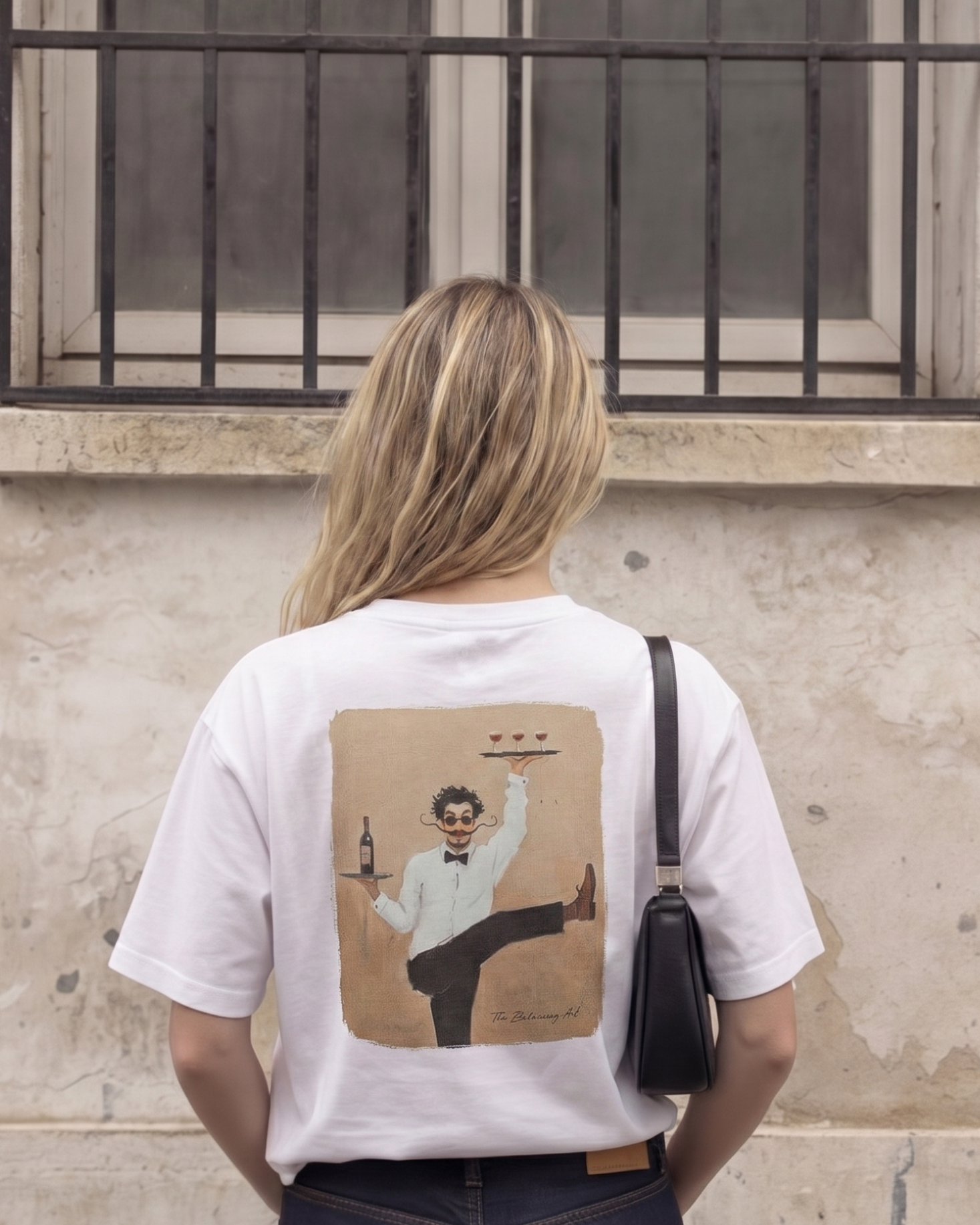The Balancing Art T-shirt – Cream White.