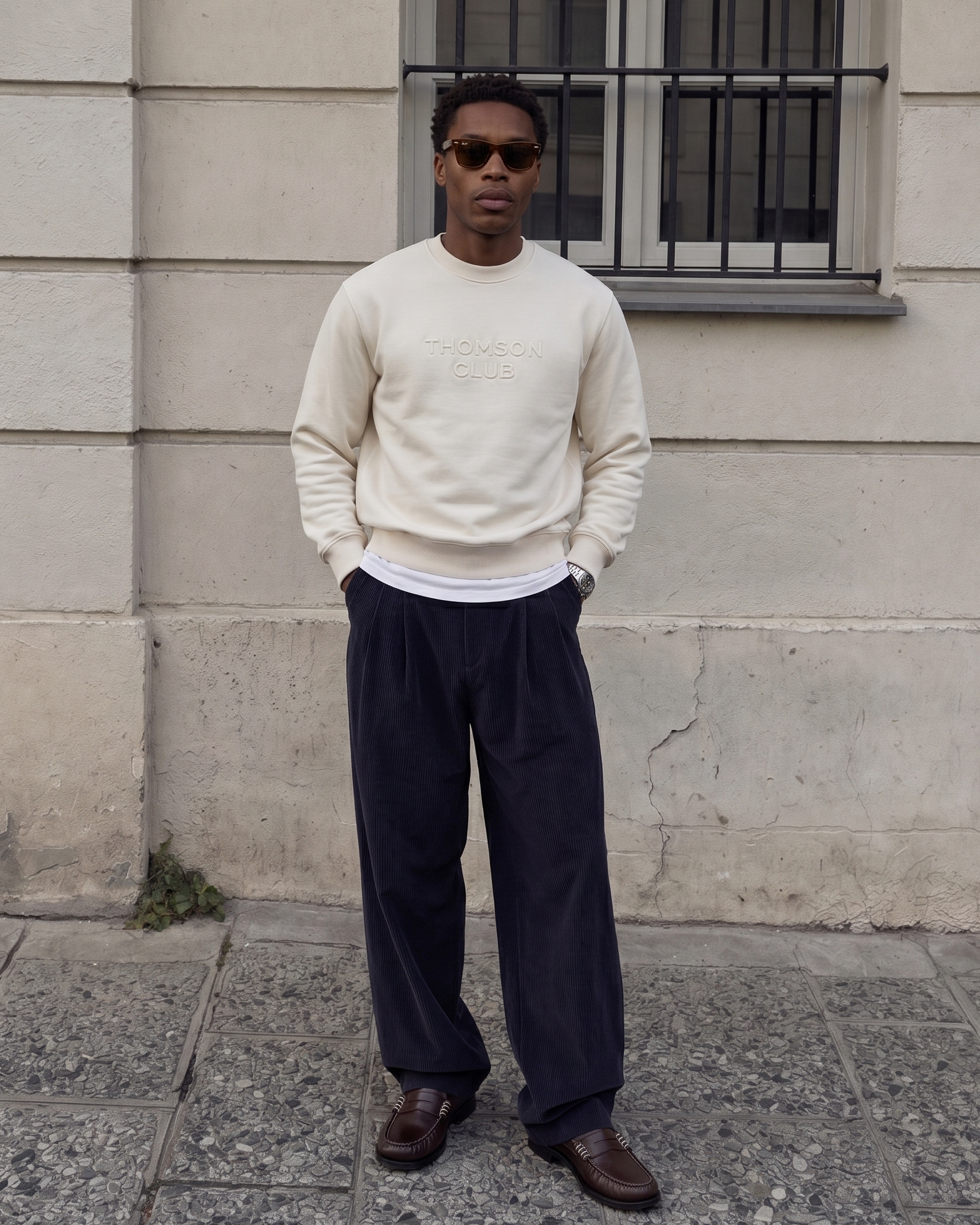 The Logo Box Sweat - Ivory