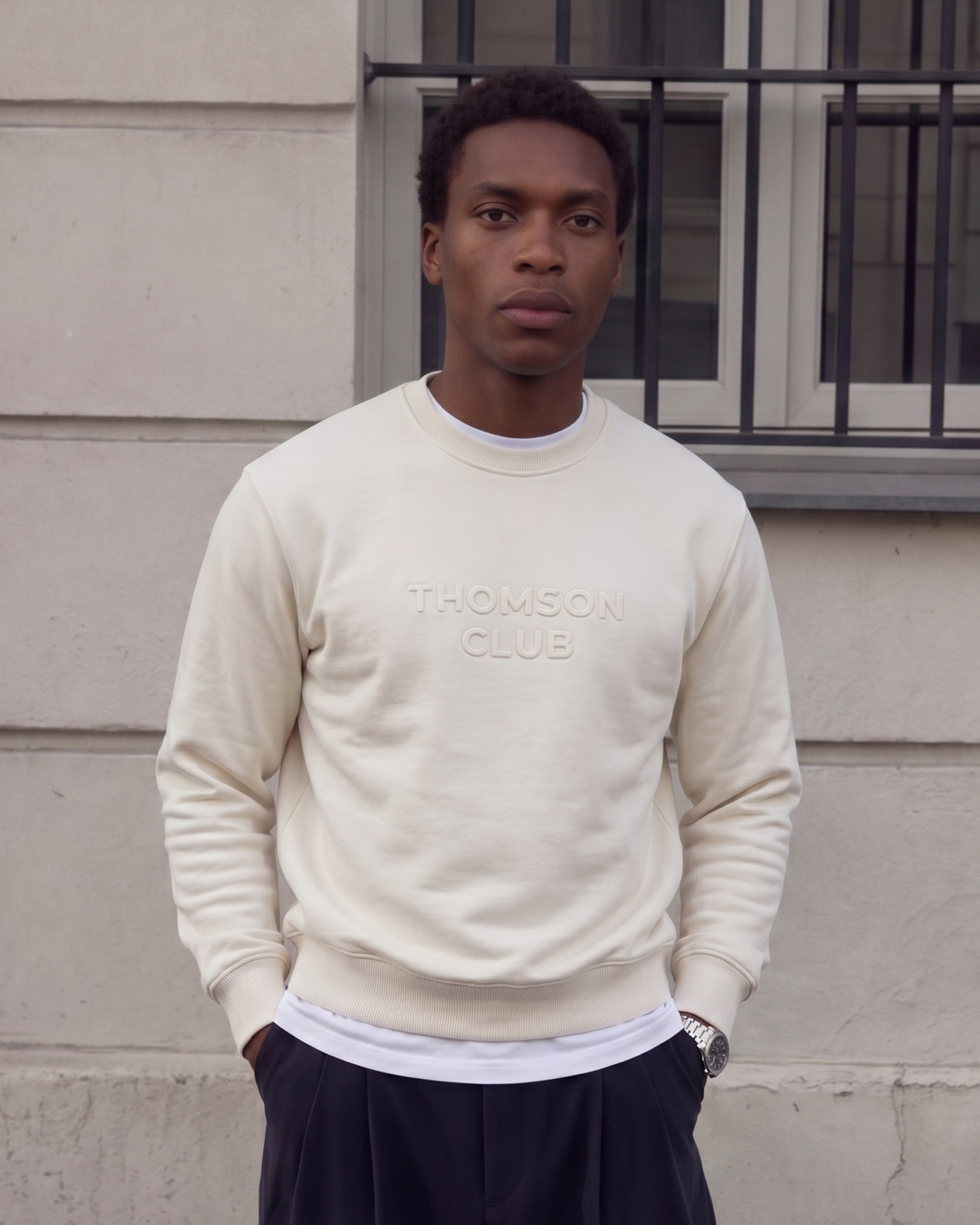 The Logo Box Sweat - Ivory