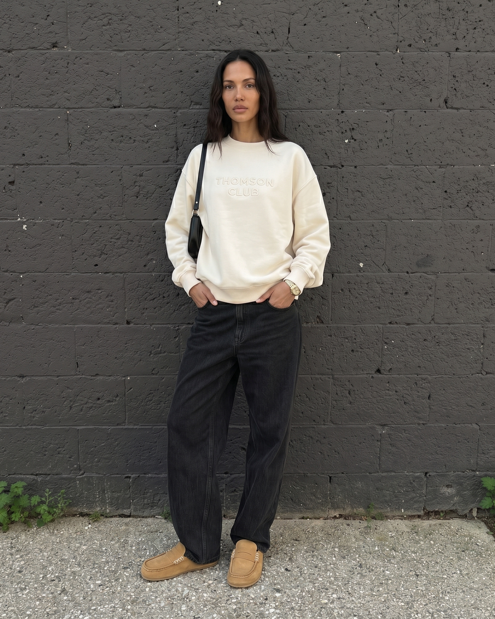 The Logo Box Sweat - Ivory.