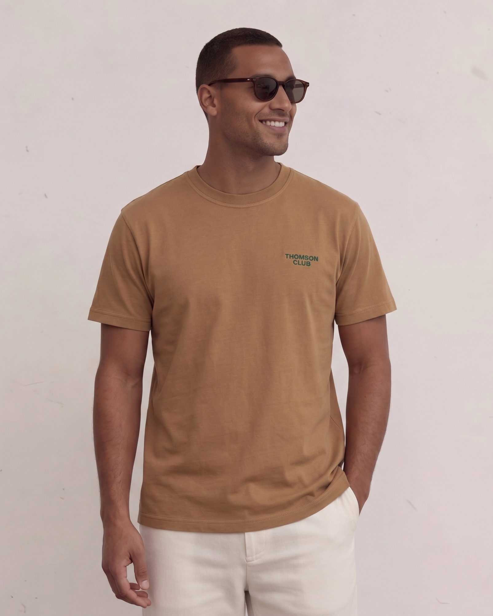 The Logo Embroidery T-Shirt – Camel
