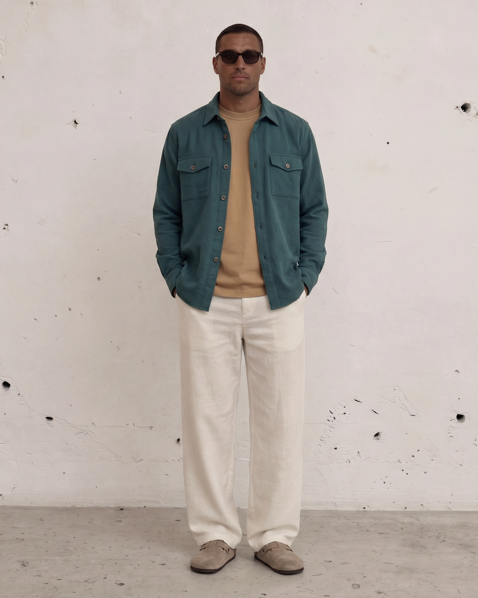 The Seersucker Overshirt - Green